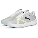 Puma Accelerate Turbo Nitro II Handballschuhe Hallenturnschuh, White-Black-Fizzy Light-Nitro Blue, 42.5 EU