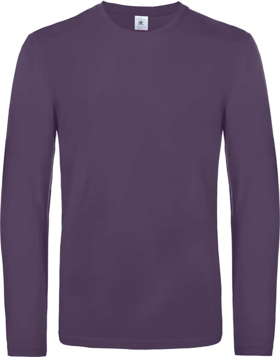 B&C Unisex Schweres T-Shirt #E190 langarm Long Sleeve TU07T urban purple M