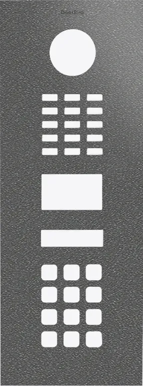 DoorBird D2101KV Frontblende DB 703, Edelstahl, pulverbeschichtet, seidenmatt