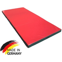 NiroSport Weichbodenmatte Turnmatte Gymnastikmatte 210 x 100 x 8 cm klappmatte Schutzmatte (einzeln, 1er-Pack), abwaschbar, robust rot