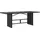 vidaXL Gartentisch mit Glasplatte 190 x 80 x 74 cm Schwarz