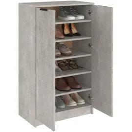 vidaXL Schuhschrank 59 x 100 x 35 cm betongrau / grau