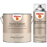 Alpina Wandfarbe - SET - Feine Farben Wandfarbe 2,5L + Sprühlack 400ml edelmatt braun