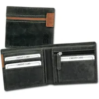Drachenleder Herren Portemonnaie grau 11x9,5x2cm D2OPT081K - Grau