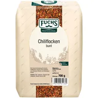 Fuchs Professional - bunte Chiliflocken | 700 g im großen Beutel | Scharfe Mischung aus verschiedenen Chili-Sorten | Für pikantes Essen