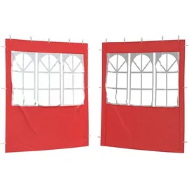 vidaXL Party Zelt Seitenteil 2 Stück 2,00 x 1,95 m Rot