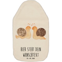 Mr. & Mrs. Panda Personalisierte Wärmflasche Schnecken Liebe - Personalisierte Geschenke, Paar, Personalisiertes Körnerkissen, Körnerkissen mit