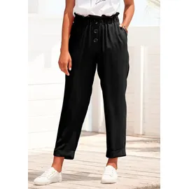 LASCANA Paperbag-Hose für den Sommer aus luftig-leichtem Stoff schwarz 40