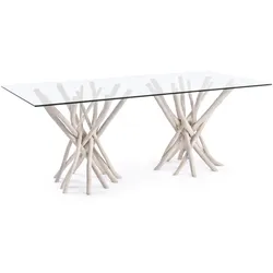 Esstisch Sahel mit Glasplatte, 200 cm