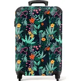 NoBoringSuitcases.com NoBoringSuitcases.com® Handgepäck Hartschalenkoffer mit TSA Schloss, Trolley, Reisekoffer, Carry on, Rollkoffer, Klein oder Mittelgroß Grün