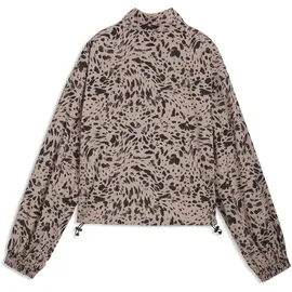 Puma Essentials Relaxed Bedruckte Jacke mit Reißverschluss bis zum Hals M, sandstone beige,