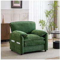 STILVORA Loungesofa Einzelsofa mit Aufbewahrungstasche Relaxsofa im Retro-Still grün
