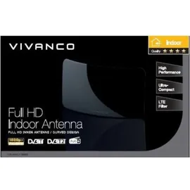 Vivanco TVA 4040 Aktive DVB-T/T2 Flachantenne Innenbereich Schwarz
