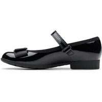 CLARKS Mädchen Scala Tap K Geschlossene Ballerinas, Black Pat 507, 28 EU