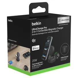 Belkin UltraCharge 25W Qi2 magn. 2-in-1 Lad.dunkelgrau WIZ043kqCH