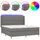 vidaXL Boxspringbett 180 x 200 cm Dunkelgrau