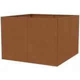Floraworld Hochbeet Cortenstahl 100 x 100 x 70 cm Braun