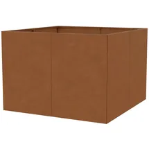 Floraworld Hochbeet Cortenstahl 100 x 100 x 70 cm Braun
