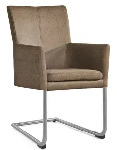 Niehoff Colorado Schwingstuhl AL 642, Rundstahl, Leder Napoli stone