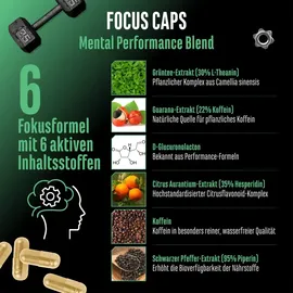 German Elite Nutrition Focus Caps Mental Performance Blend Kapseln 120 St.