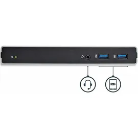 Startech StarTech.com Dual Monitor Dockingstation mit USB 3.0 auf DVI-I & DVI-D und Adaptern für VGA & HDMI, 5x USB 3.0 & Audio - Vertikale DVI Dockingstation für ChromeOS, Mac & Windows (USB3SDOCKDD)