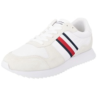 Tommy Hilfiger Herren Runner Sneaker Sportschuhe, Weiß (White), 45 EU