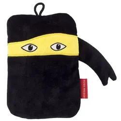 Mini-Wärmflasche 0,2 l mit Veloursbezug Ninja 1 St