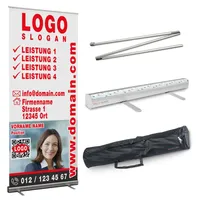 Rollup Banner 85 cm x 200 cm inkl. Display, Halterung, Boden und Gestaltung