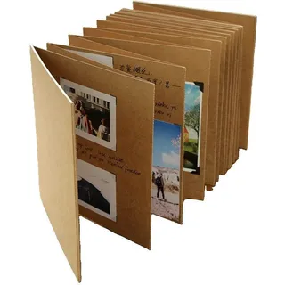 101DIYStudio Fotoalbum zum Einkleben 34 bzw. 54 Seiten, Album zum Gestalten 21 x 15 cm (Für mehr als 30 bzw. 50 Fotos, Fotoalbum Vintage), Kreativ und Einzigartig