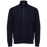 Selected HOMME Strickjacke SLHBERG FULL ZIP CARDIGAN NOOS«, blau