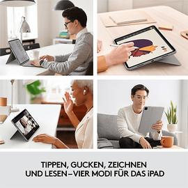 Logitech Combo Touch Tastatur Case für iPad Pro 12.9'' 5 Gen Deutsch sand