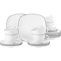 SELTMANN WEIDEN Lido Kaffeeservice eckig 18-tlg. black line