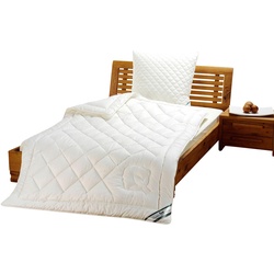 f.a.n. Schlafkomfort Baumwollbettdecke »kbA Baumwolle«, leicht, Füllung 100% Baumwolle, Bezug 100% Baumwolle, (1 St.) f.a.n. Schlafkomfort weiß weiß