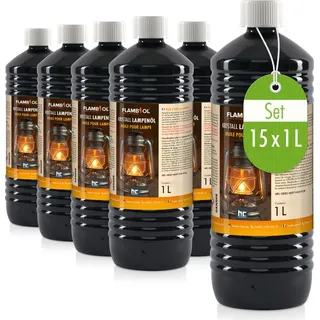 Höfer Chemie 15x 1 L Lampenöl Hochrein Kristallklar