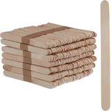 Relaxdays Eisstiele aus Holz, 900 Stück, Holzstäbchen, Basteln, Backen, DIY EIS am Stiel, H x B: 11 x 1 cm, Natur