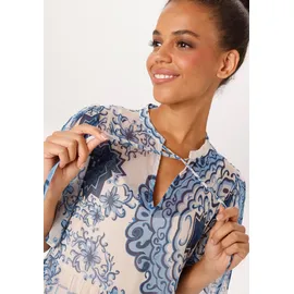 Aniston CASUAL Sommerkleid Blau Blumendruck 36