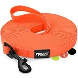 reavet Schleppleine 10 Meter, Neon-Orange – Leuchtende Hundeleine für Training