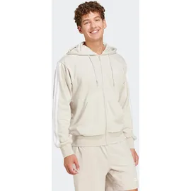 adidas Herren, Kapuzensweat Essentials 3-STREIFEN FRENCH Terry, Größe L in Grau WONALU/WHITE