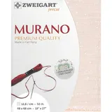 Zweigart Zählstoff MURANO Precut 32 ct. 3984 Farbe 4259 Splash rosa-weiß, Handarbeitsstoff für Stickerei 48x68 cm