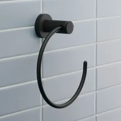 Duravit D-Code Handtuchring, Accessoires, schwarz matt