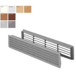 Hoju Badezimmerlüftung 9020 Türlüftungsgitter Lüftungsgitter Türlüfter Türgitter Tür Belüftung Abluft, Oberfläche: weißaluminium