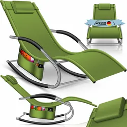 KESSER® Sonnenliege Relaxliege Schwungliege   Gartenliege   Gartenstuhl   Klappstuhl faltbar   Liegestuhl   Schaukelsessel   ergonomische Relaxsessel   wetterfest   150 kg Belastung