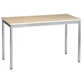 Sodematub Mehrzwecktisch ahorn, alu rechteckig, Vierkantrohr alu, 120,0 x 60,0 x 74,0 cm
