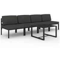 vidaXL Garten-Lounge-Set 5-tlg. anthrazit