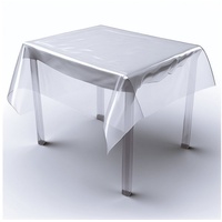 Fiora Tischdecke Transparente Tischdecke Schutzdecke Tischfolie Durchsichtig, pflegeleicht 140 cm x 220 cm