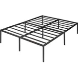 [en.casa] Metallbett Vårdö mit Matratze 140x200 cm Schwarz