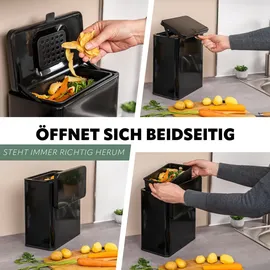 ELUNO Biomülleimer 6 l Schwarz