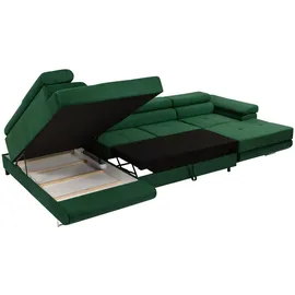 Mirjan24 Wohnlandschaft Torezio Bis Cord, mit Bettkasten und Schlaffunktion, Einstellbare Kopfstützen, 346x203x70-90 cm, Wohnzimmer, Sofas ... Couches, Wohnlandschaften, Wohnlandschaften in U-Form