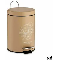 Berilo Papierkorb mit Pedal Berilo Tropical Bath Weiß Beige