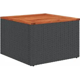 vidaXL Gartensofa-Set mit Kissen, schwarzes Polyrattan